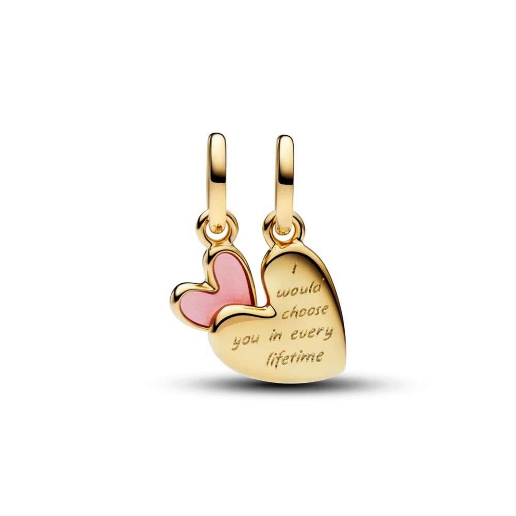 Pandora Moments Charm Donna Pendente Unione di Cuori Mamma e Figlia divisibile<br /> - 763766C01