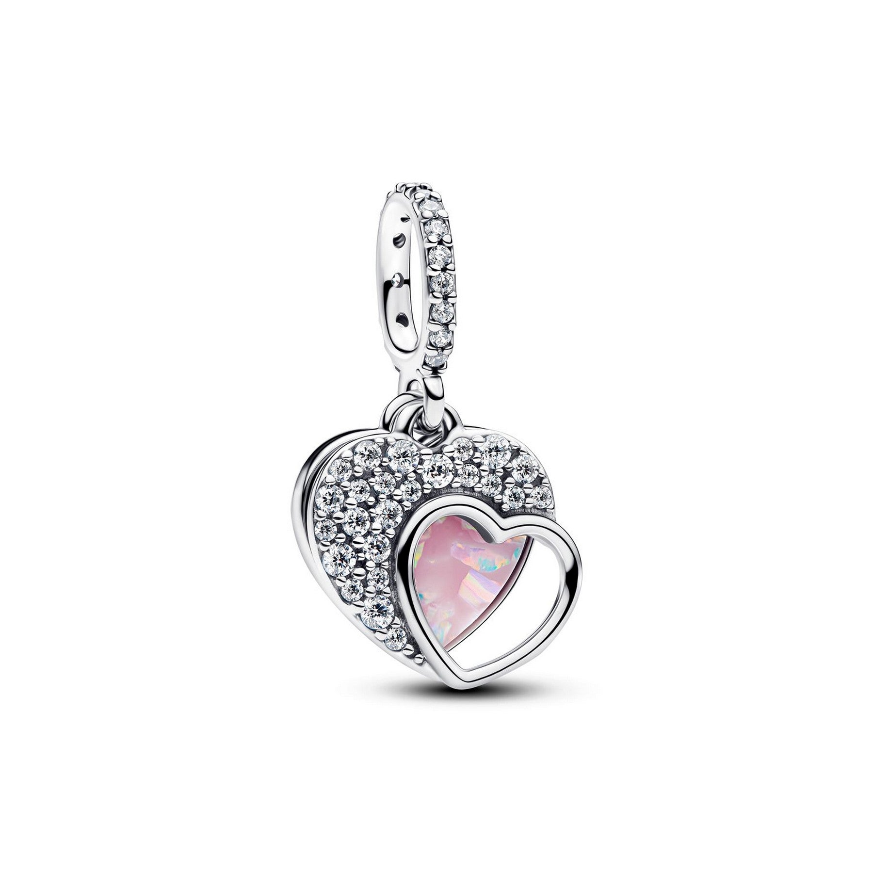 Pandora Moments Charm Donna Pendente Doppio Cuore Mamma Sei Bellissima - 794456C01