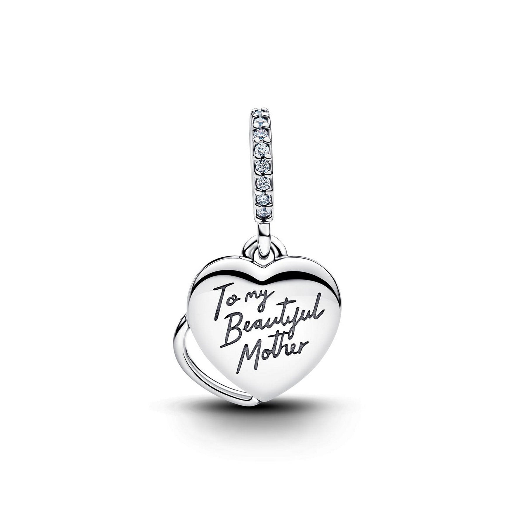 Pandora Moments Charm Donna Pendente Doppio Cuore Mamma Sei Bellissima - 794456C01