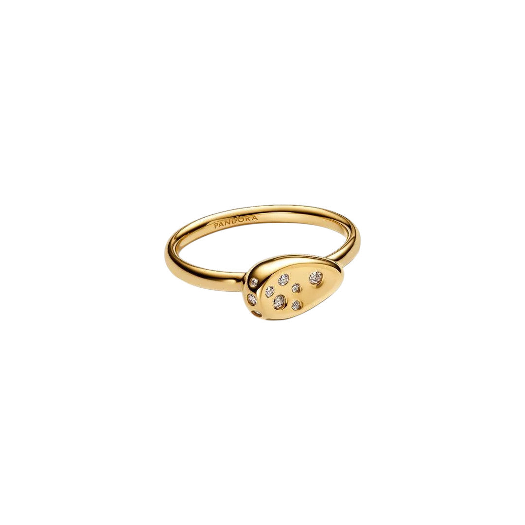 PANDORA Anello Sigillo Piccolo con Pietre Luminose - 164672C01