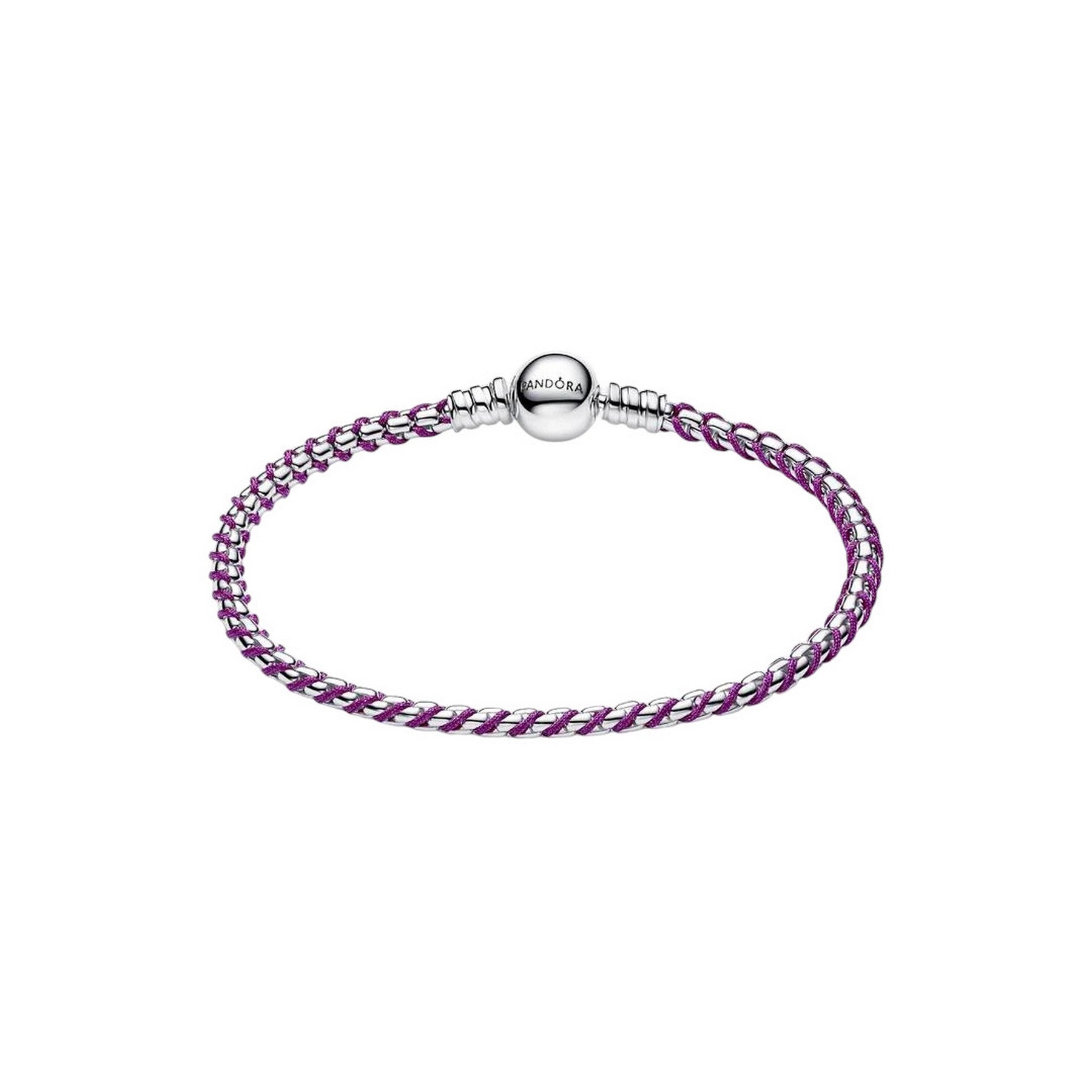 PANDORA Bracciale Intreccio Tessuto Viola - 593816C03