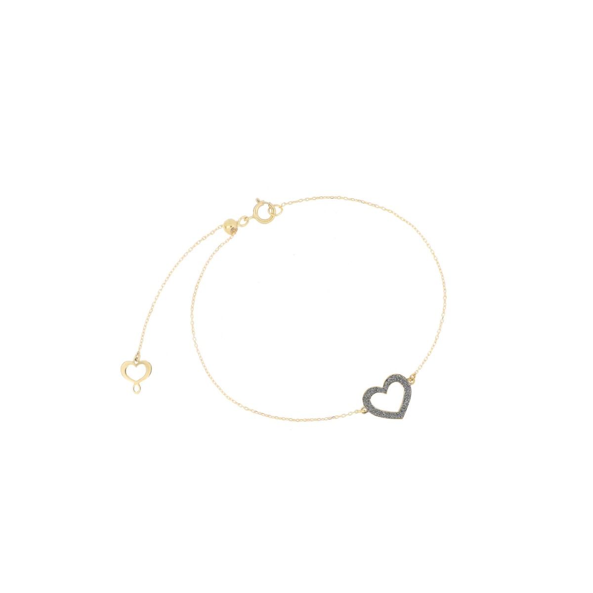 Bracciale Donna Maman et Sophie 18KT Cuore Traforato Polvere Cromo - bpsso2trk