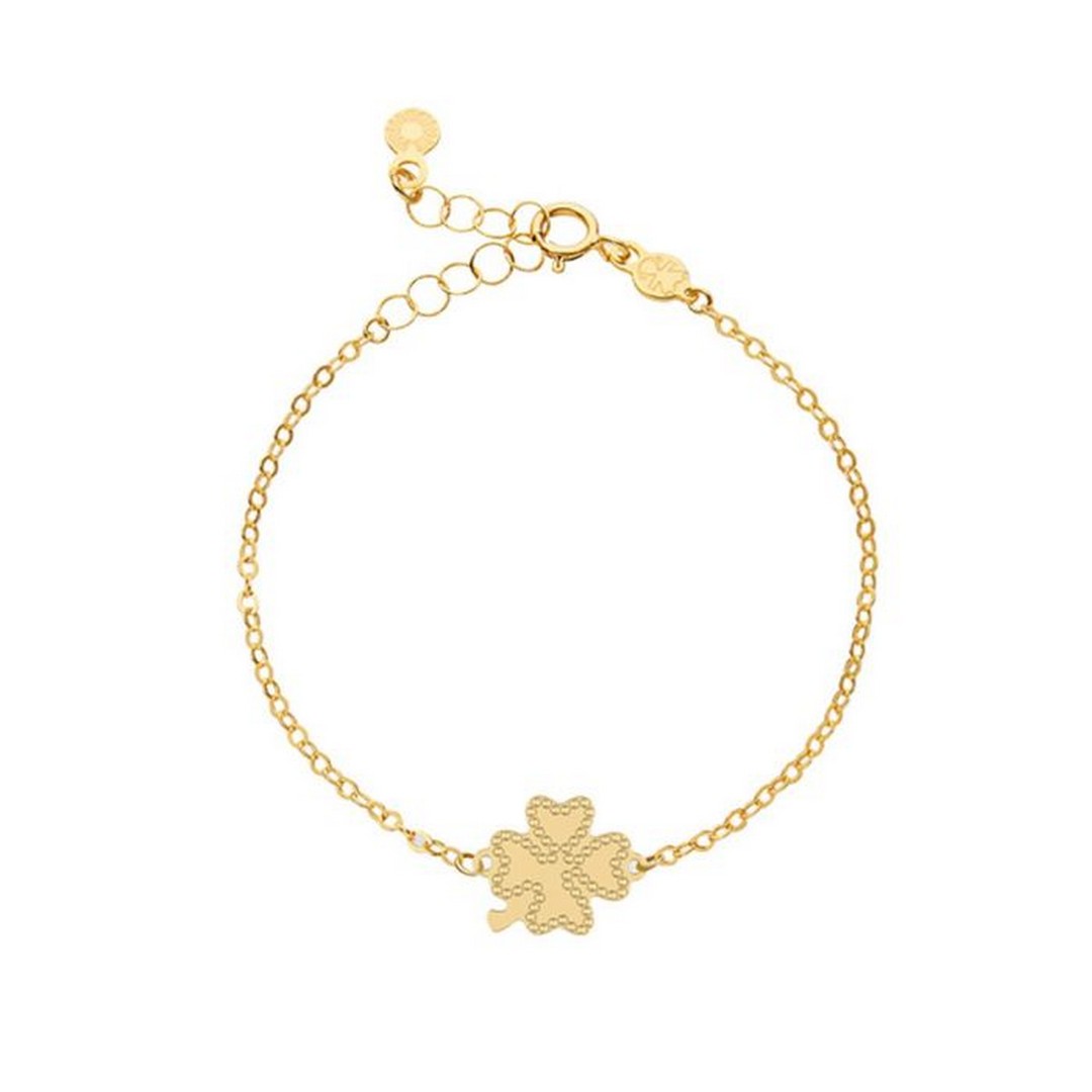 Bracciale LeBebè Scintille in oro giallo e Quadrifoglio - PMG234