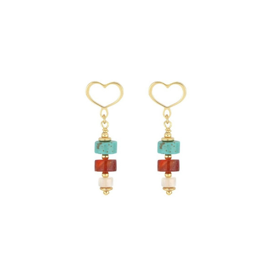 Orecchini Donna Maman Et Sophie Madreterra Turchese Brown - orusa4atdc
