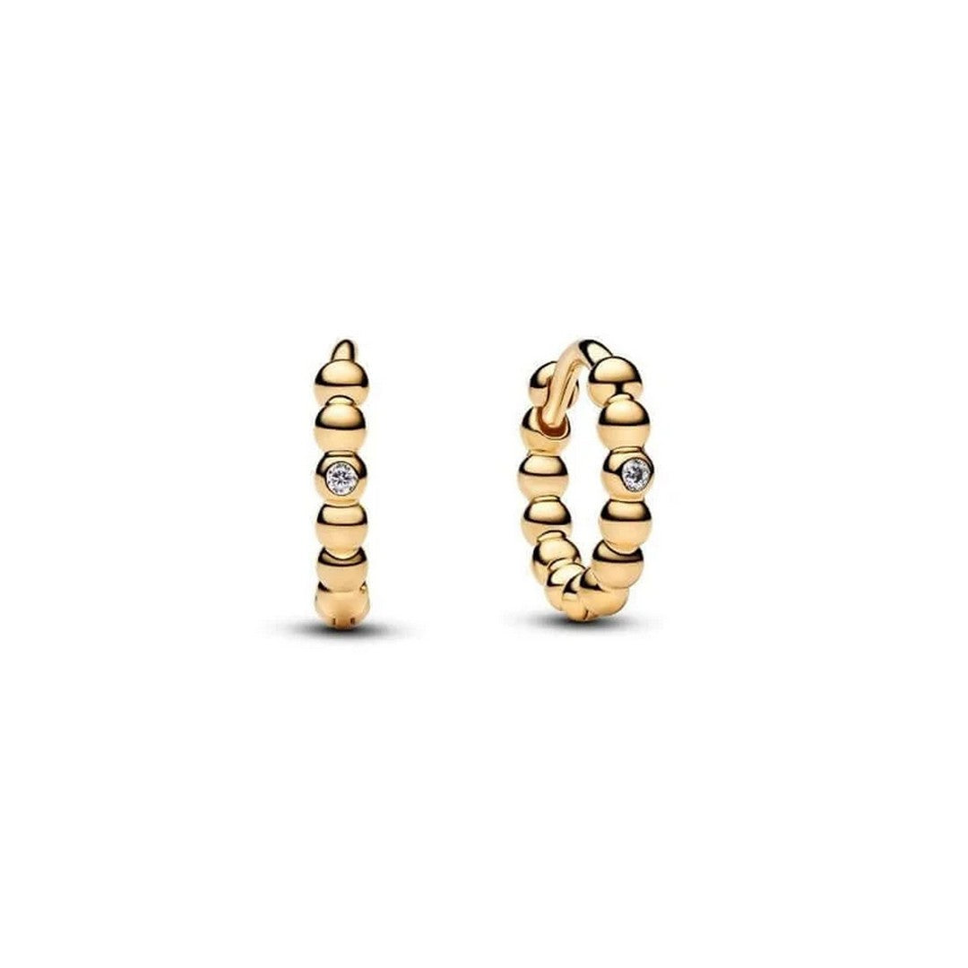 Pandora Orecchini Cerchi Piccoli Sfere con punto luce - 264823C01