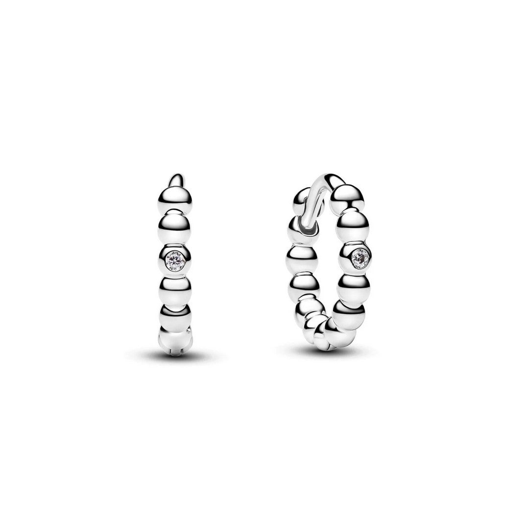 Pandora Orecchini Cerchi Piccoli Sfere con punto luce - 294823C01