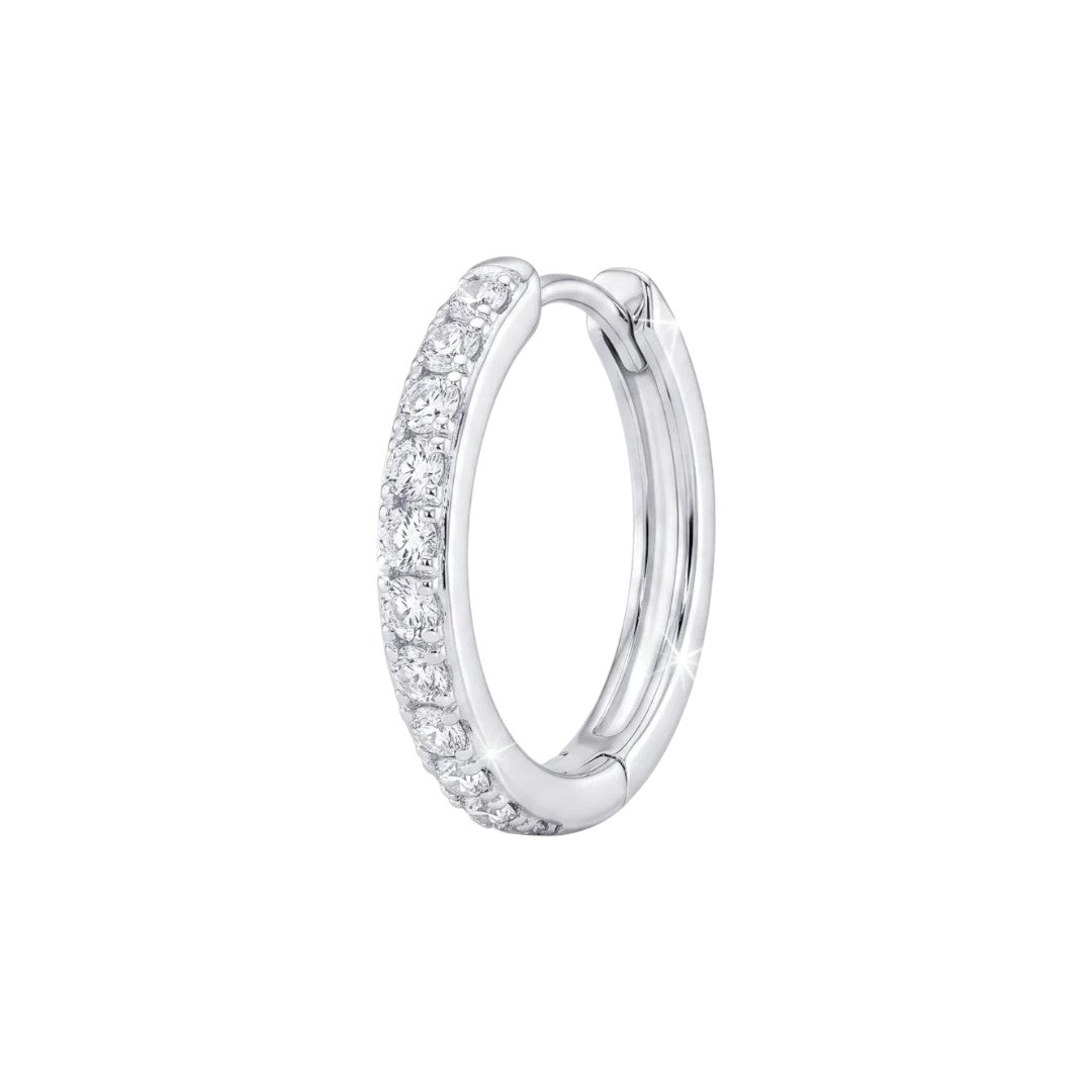 Amabile Hoop Pavé Bianco
