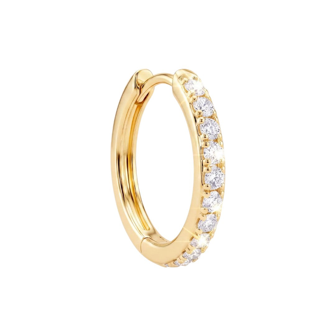 Amabile Hoop Pavé Bianco