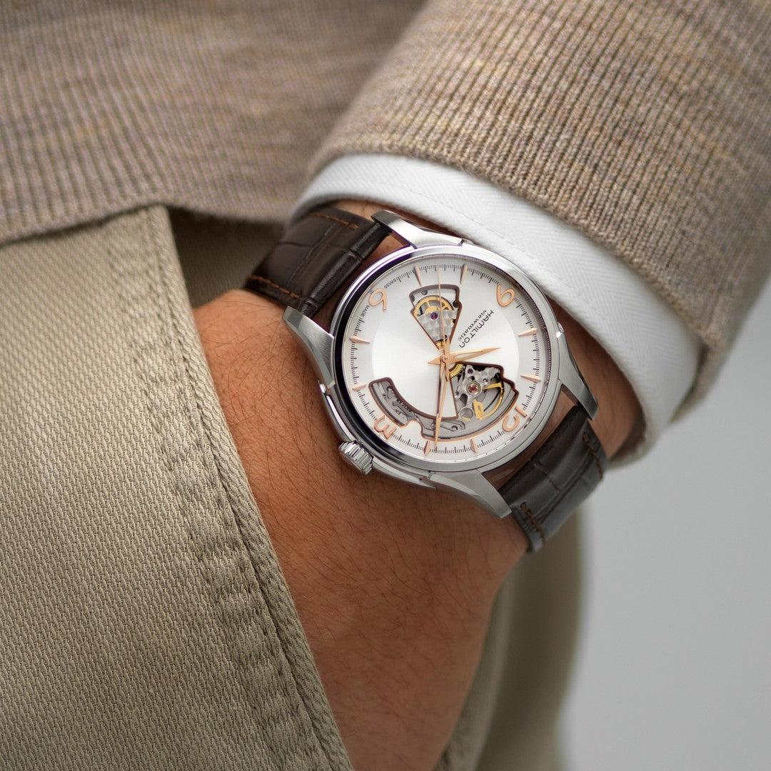 Hamilton Orologio Uomo Jazzmaster Open heart A40-sr-l-br, H32565555 - Gioielleria De Patto