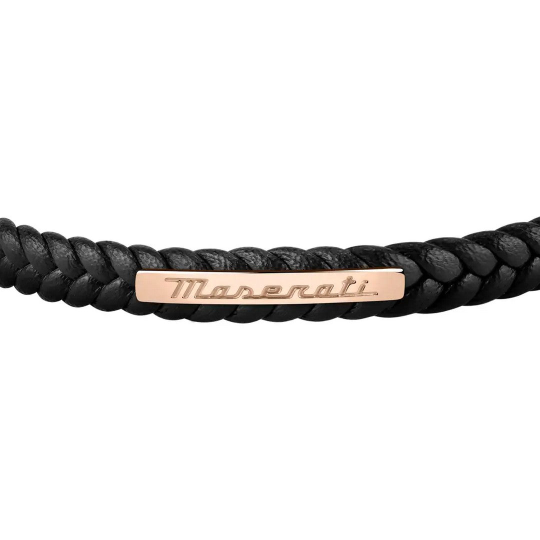 Bracciale Uomo Maserati J Br.Rg&Bk Recy.Leather - JM222AVE01 - Gioielleria De Patto