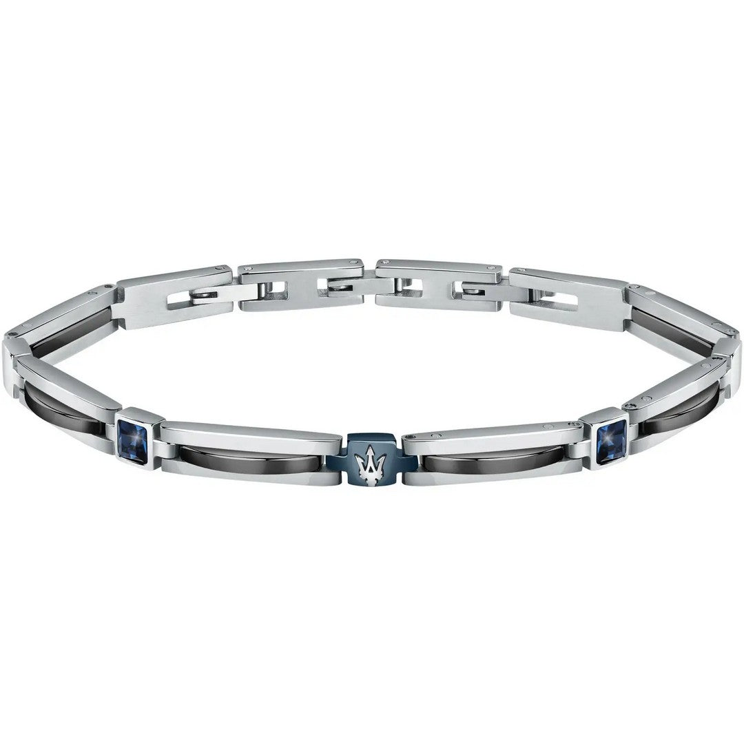 Bracciale Uomo Maserati Br.Ceramic + Blue Crystal - JM223ATZ20 - Gioielleria De Patto