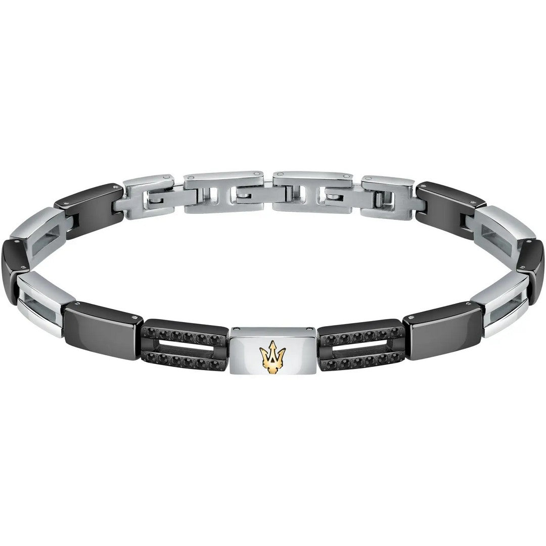 Bracciale Uomo Maserati Br.Ceramic+Yg Trident - JM223ATZ22 - Gioielleria De Patto