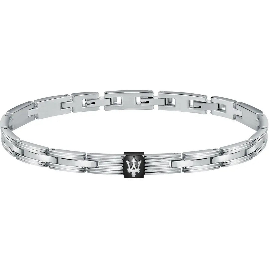 Bracciale Uomo Maserati Br.Ss+Blk. W/Maserati Logo JM420ATK04 - Gioielleria De Patto
