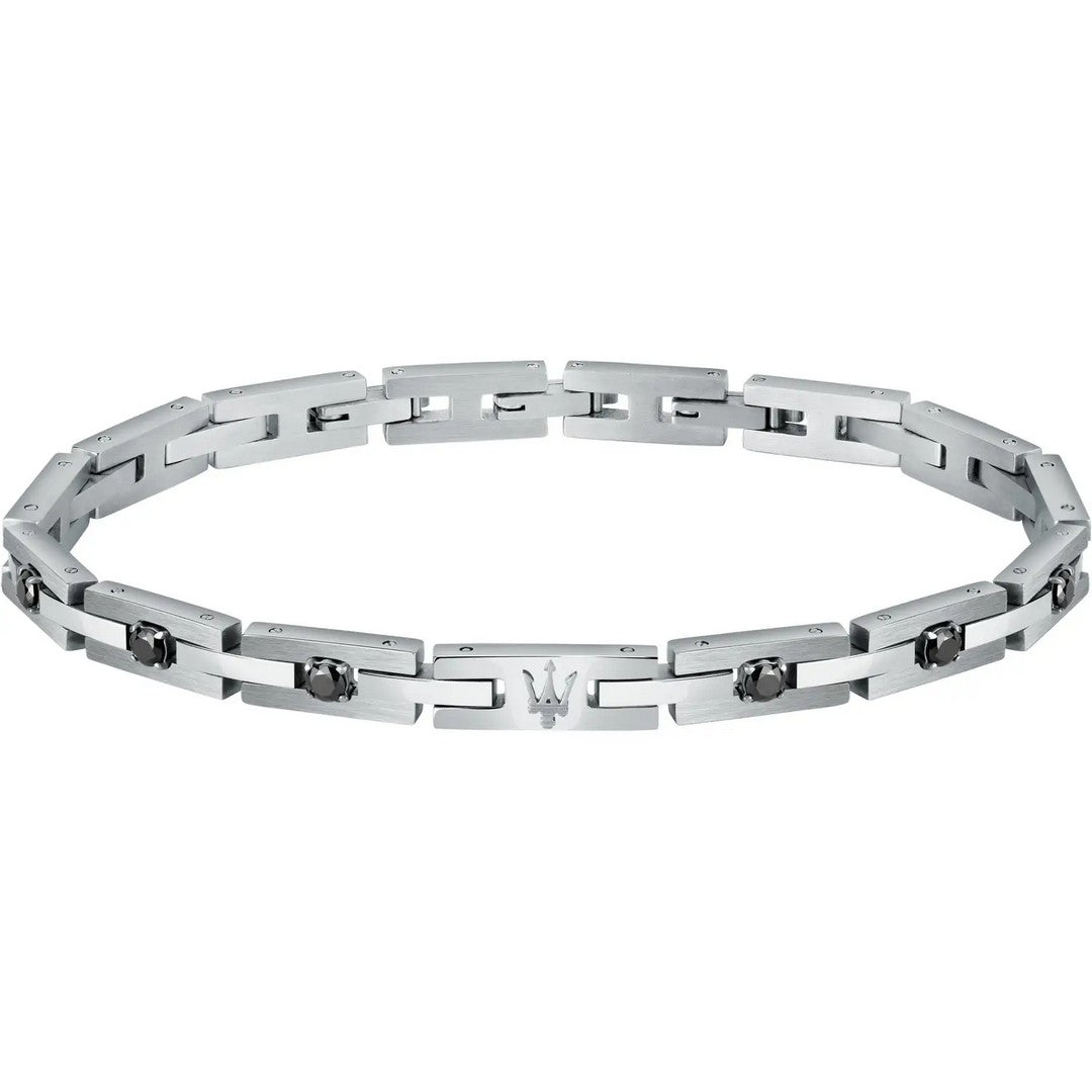 Bracciale Uomo Maserati J Br. Ss+Black Crystal - JM422ATJ10 - Gioielleria De Patto
