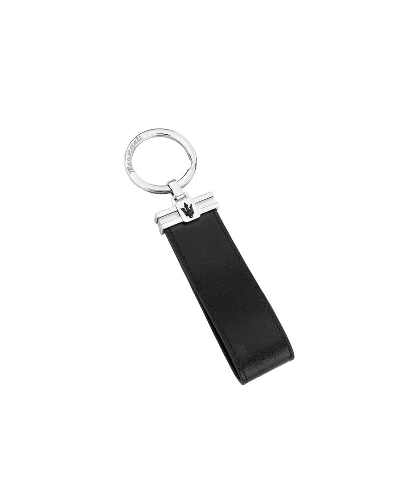 Portachiavi Uomo Maserati Keyholder Recy. Leath. & Ip Blk - KMU2230102 - Gioielleria De Patto
