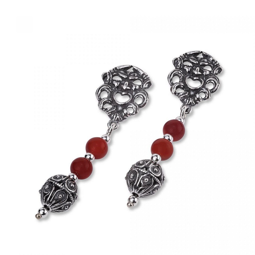 Orecchini Donna Gerardo Sacco maschere sinacoli e agate - 31222ma - Gioielleria De Patto