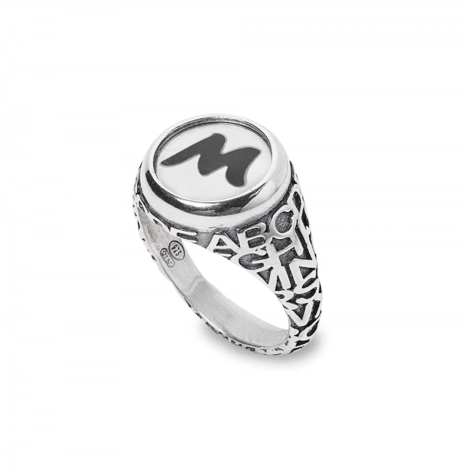Anello Donna Gerardo Sacco Linea Lettere "M" - 28030M - Gioielleria De Patto
