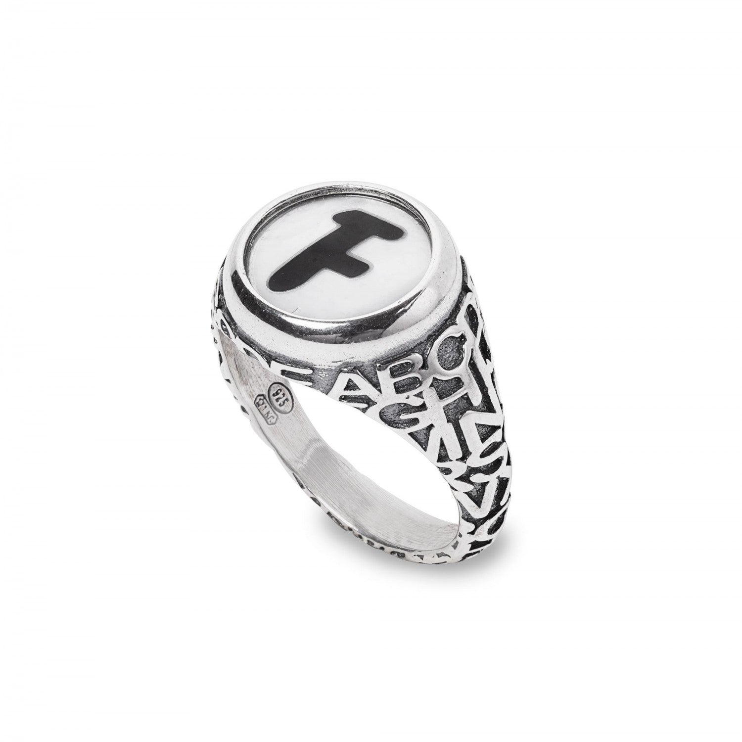 Anello Donna Gerardo Sacco Linea Lettere "F" - 28030F - Gioielleria De Patto