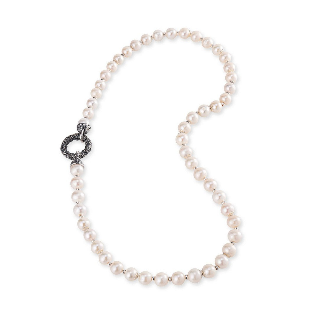 Collana Donna Gerardo Sacco in Argento e Perle Grigie - 27866PG - Gioielleria De Patto