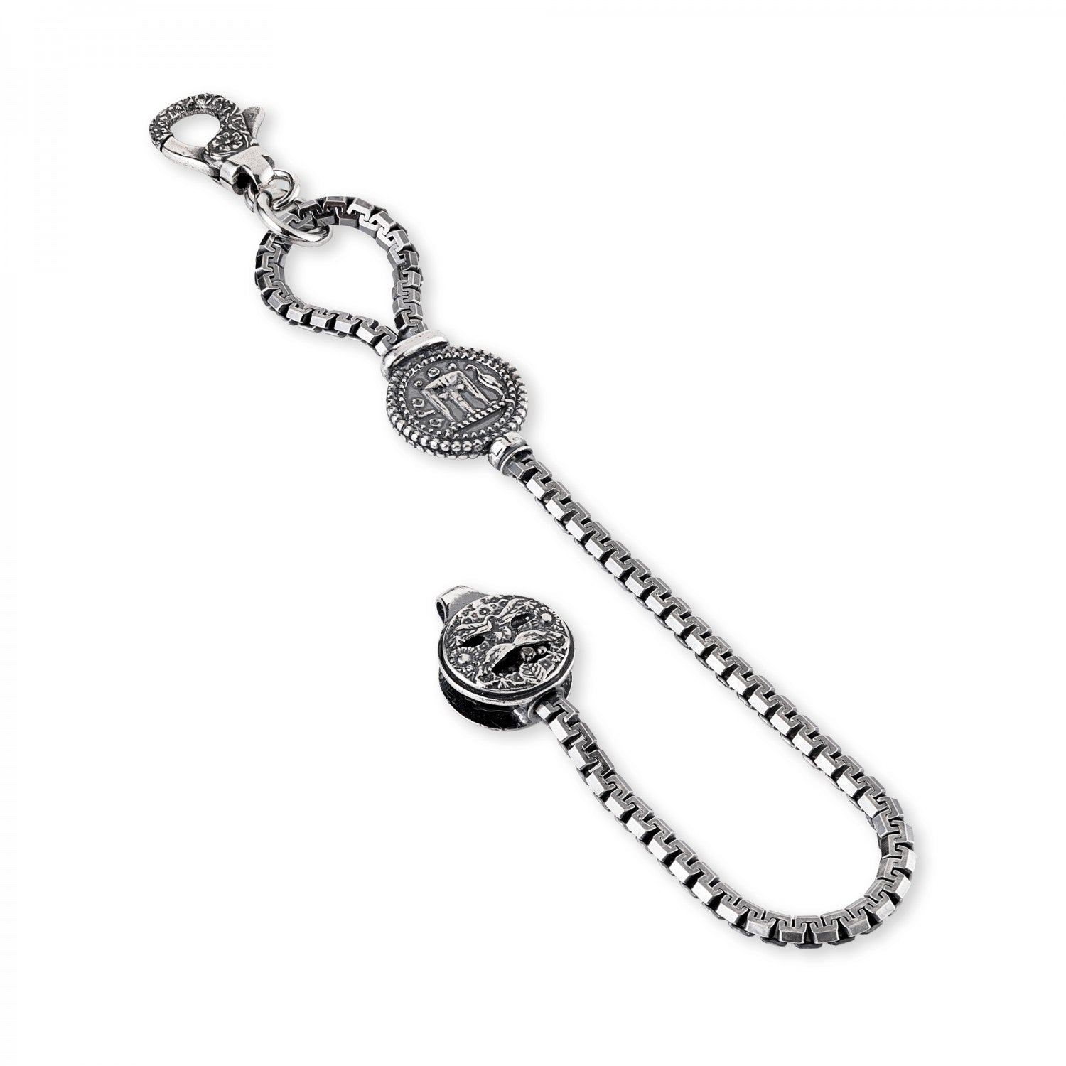 Bracciale Uomo Gerardo Sacco con Moneta e Maschera Arcimboldo - 50504 - Gioielleria De Patto