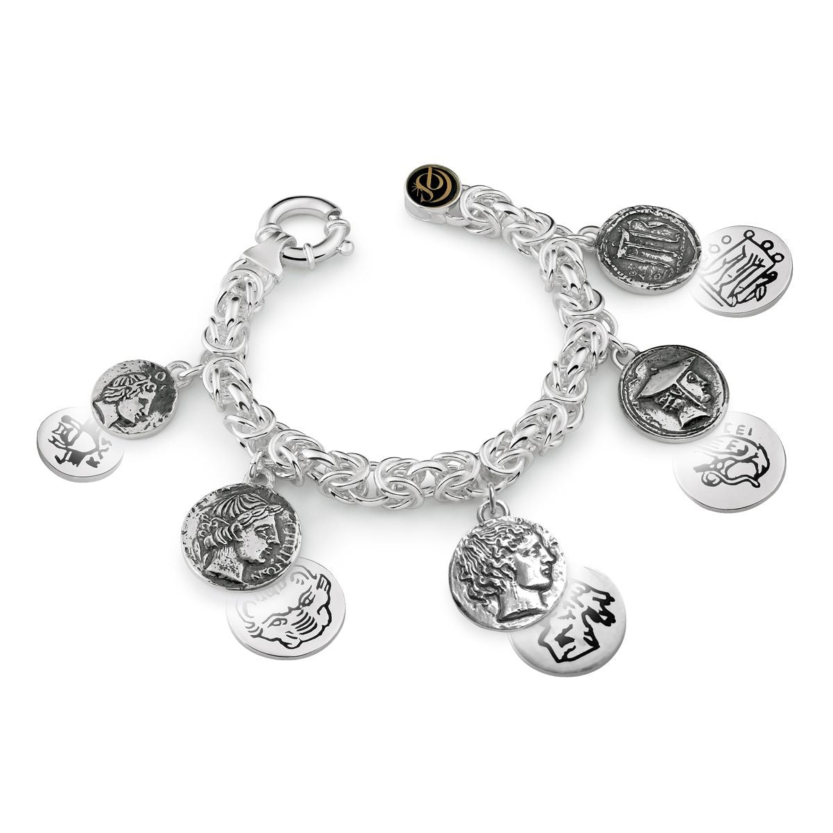 Gerardo Sacco Bracciale arg.tit.925/000 con monete - Gioielleria De Patto