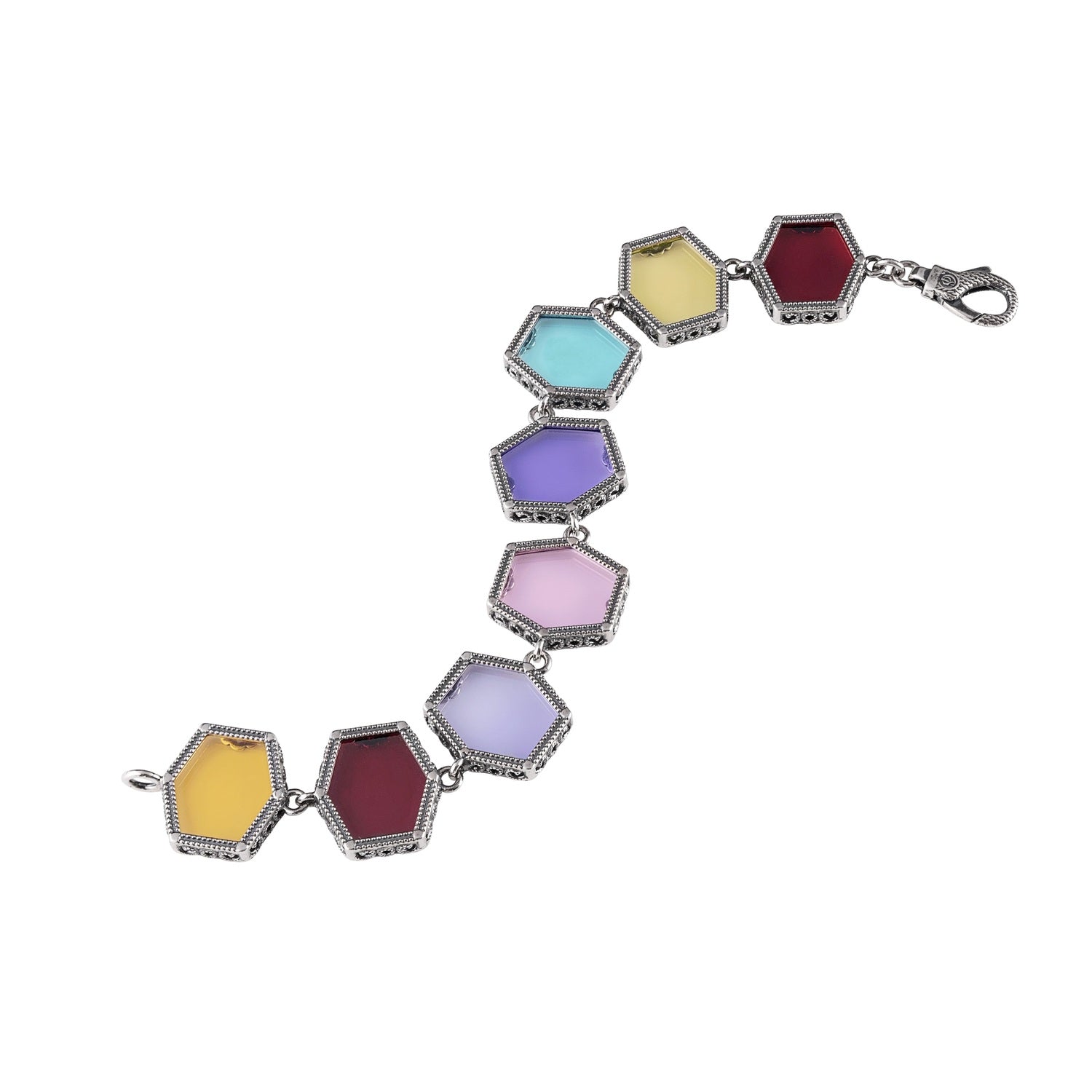 Gerardo Sacco Bracciale in argento 925/000 con pietre mod. "mattonelle" - Gioielleria De Patto