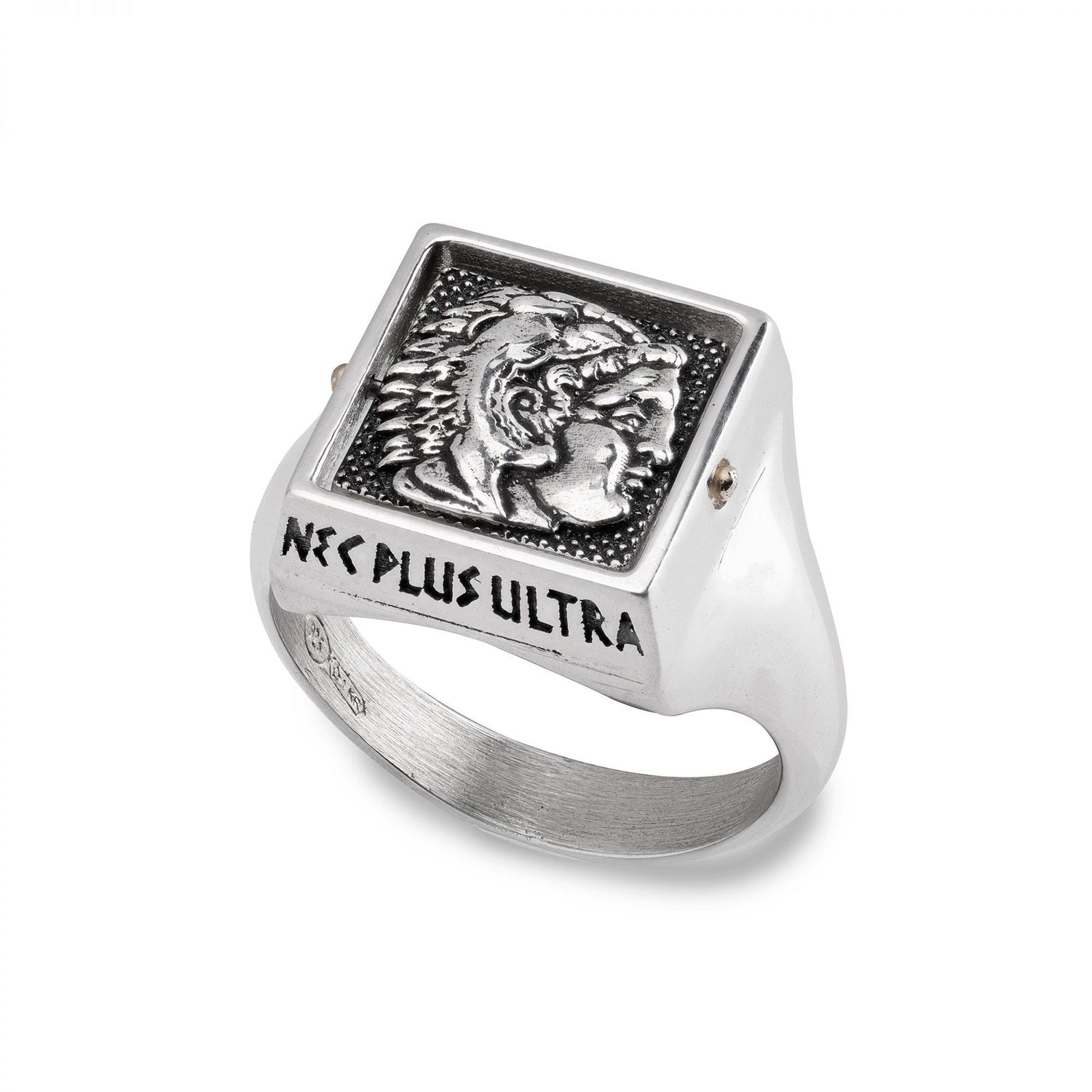 Anello Uomo Gerardo Sacco Moneta Girevole con Agata Nera - 27875 - Gioielleria De Patto