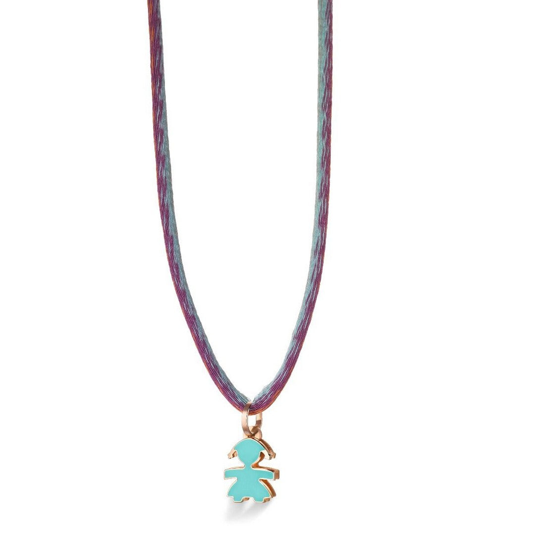 Ciondolo Donna leBebè I Mini Bimba Oro Rosa e Smalto Verdeacqua - LBB055-ACQ - Gioielleria De Patto