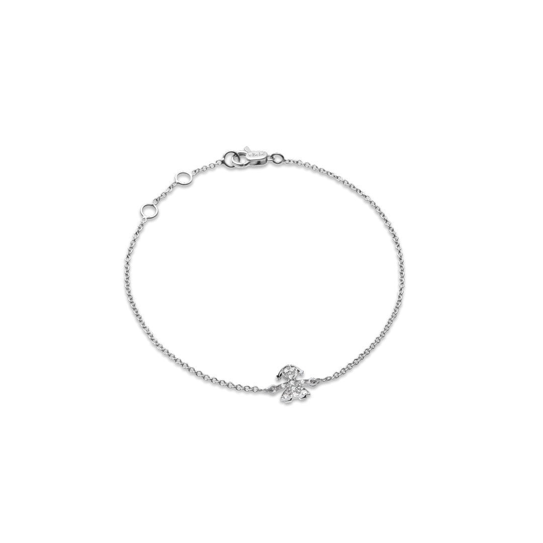 Bracciale Bimba leBebè Le Briciole Oro Bianco e Pavé di Diamanti - LBB340 - Gioielleria De Patto