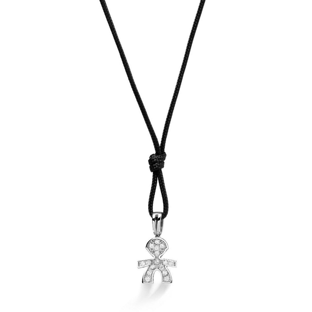 Ciondolo Donna leBebè I Pavé Micro Bimbo Oro Bianco e Diamanti - LBB542/M - Gioielleria De Patto