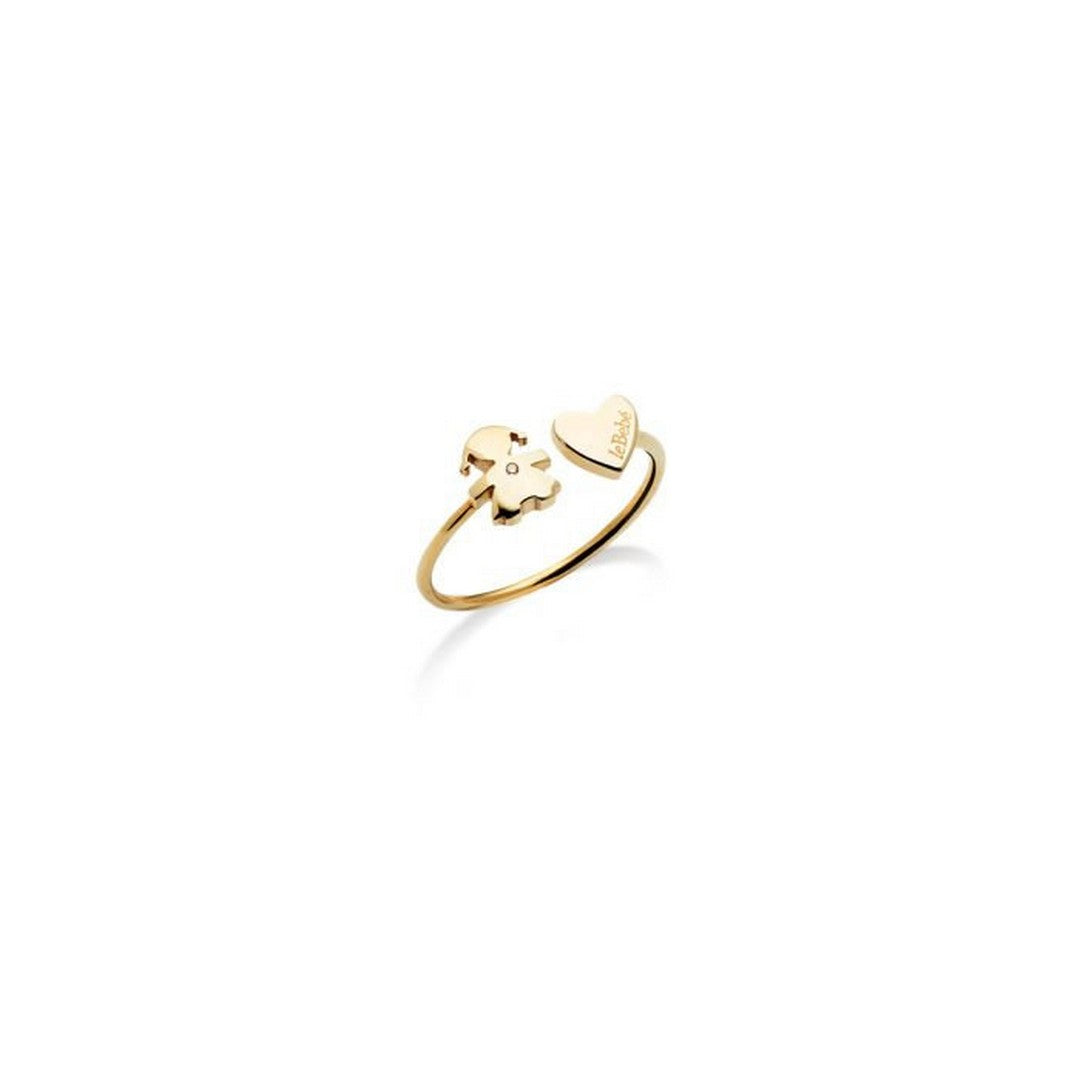 Anello Donna leBebè Les Petits Cuff Bimba e Cuore con Diamante 9 kt - LBB701-16 - Gioielleria De Patto
