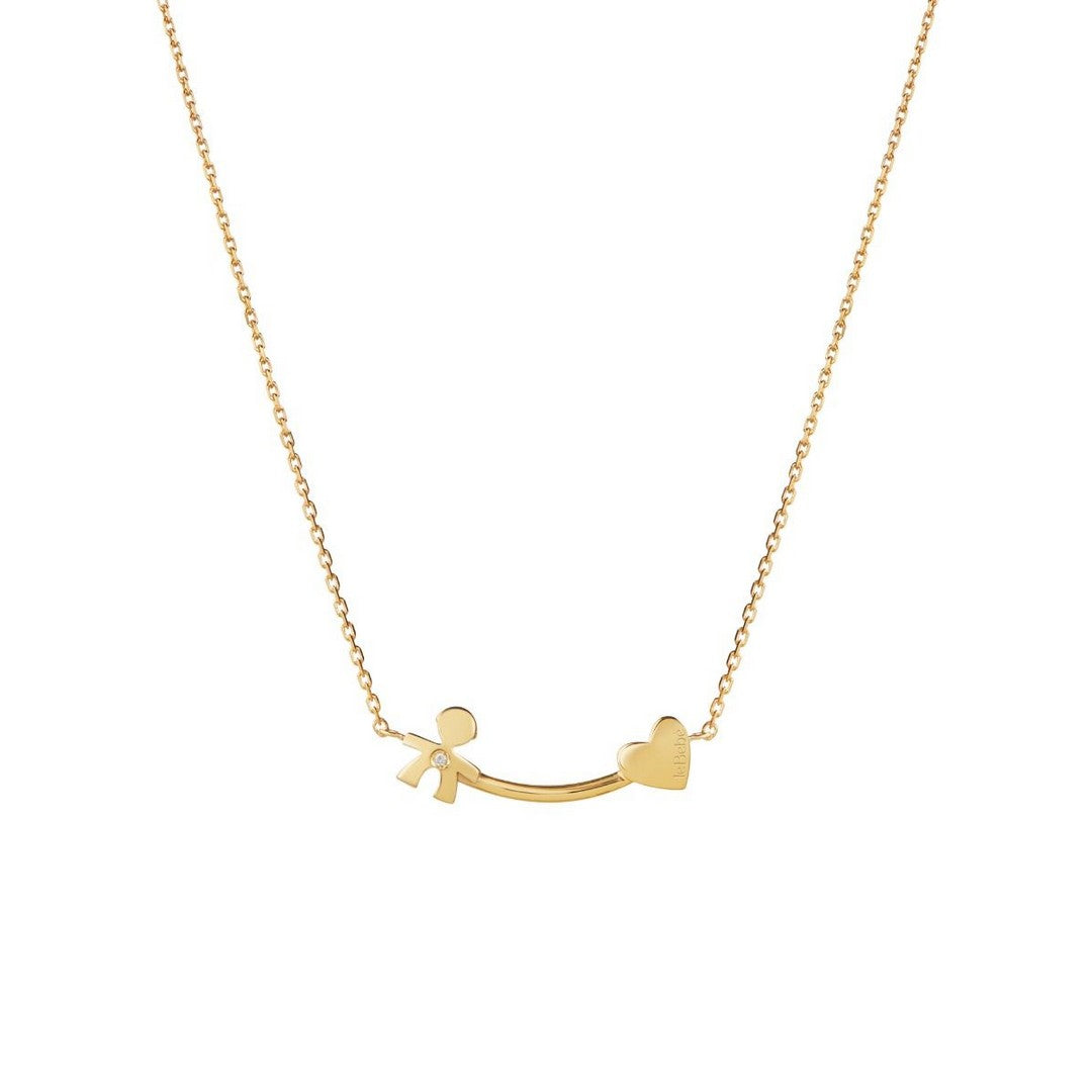 Collana Donna leBebè Les Petits Collana Bimbo e Cuore Oro Giallo e Diamante - LBB730 - Gioielleria De Patto