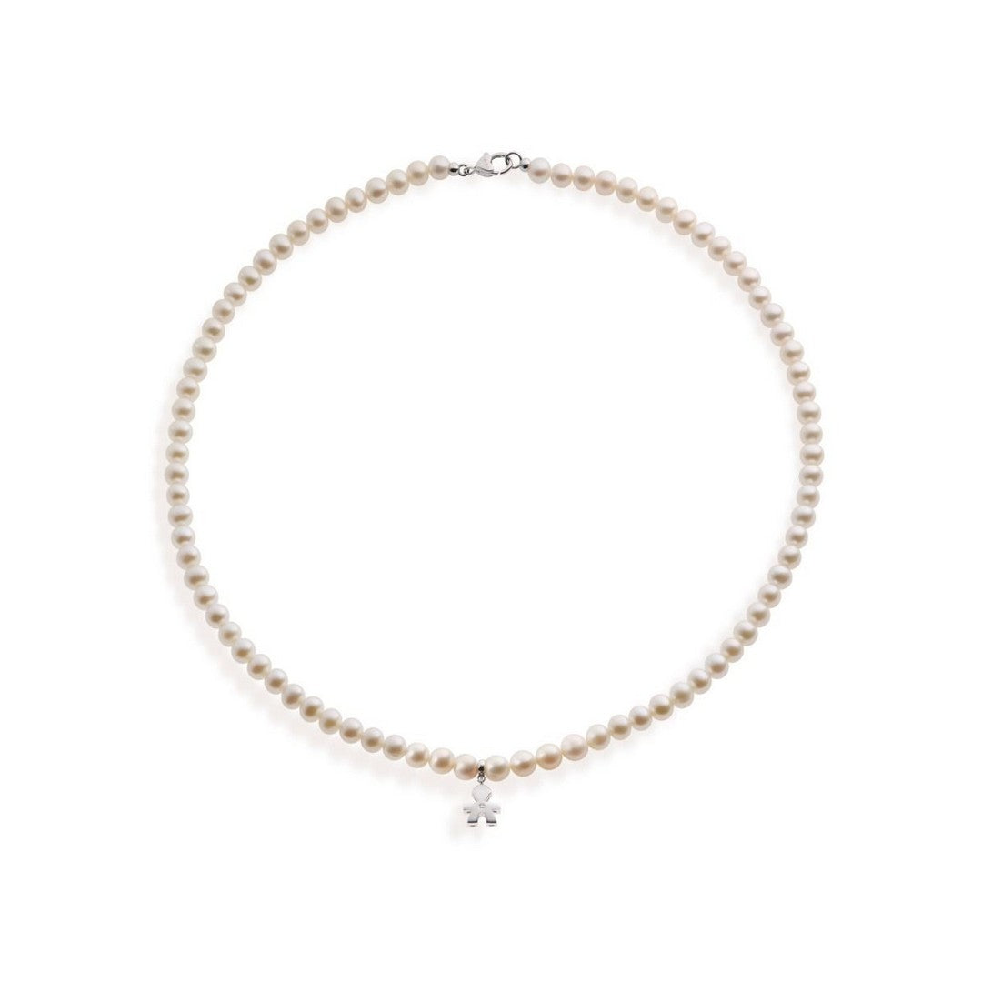 Collana Donna leBebè Le Perle Bimbo in Oro Bianco 9 kt - LBB800 - Gioielleria De Patto