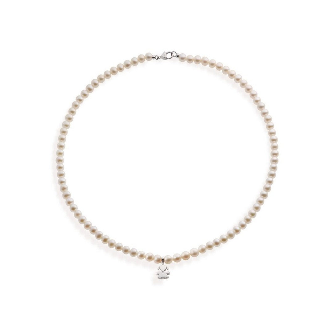 Collana Donna leBebè Le Perle Bimba in Oro Bianco 9 kt - LBB801 - Gioielleria De Patto