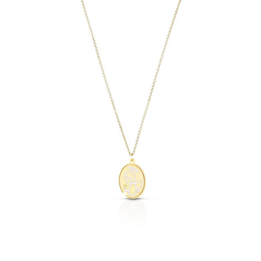 Collana LeBebè Proteggimi con angioletto in oro giallo - PMG086