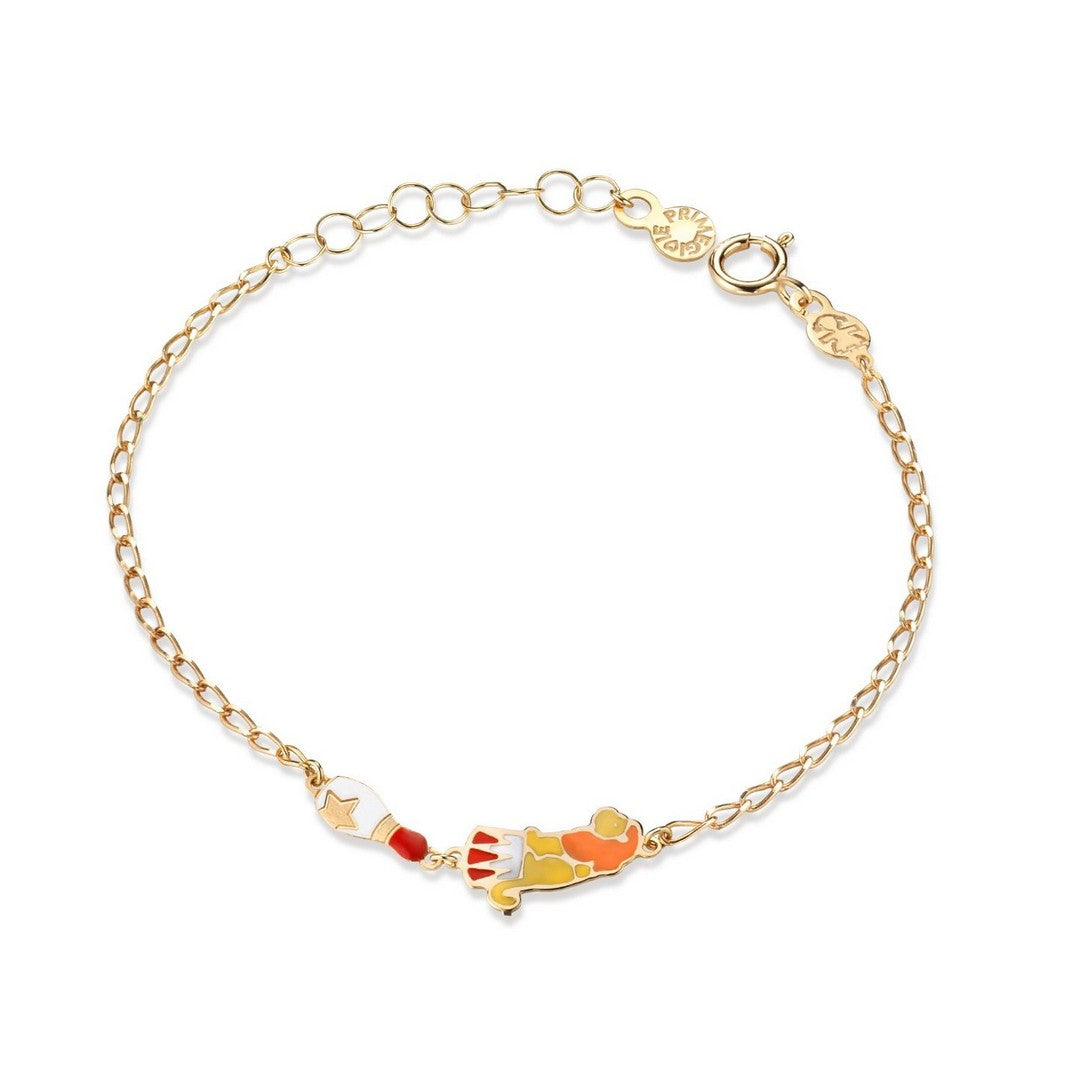 Bracciale Donna leBebè Circo Oro Giallo Leone e Birillo Smaltati - PMG167 - Gioielleria De Patto