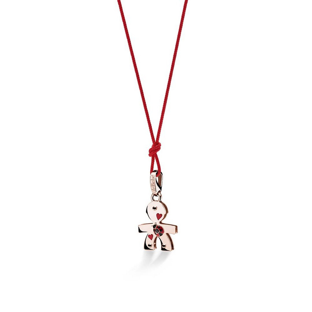 Ciondolo Donna leBebè Lovely Bimbo con Coccinella Smaltata e Spinello - LBB584 - Gioielleria De Patto