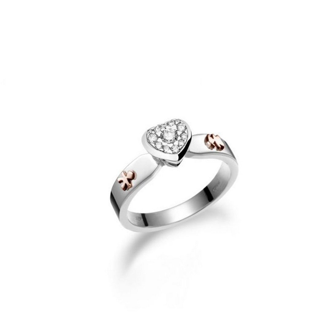 Anello Donna leBebè Gli Amori Oro Bianco e Diamanti Bimbo e Bimba - LBB117-16 - Gioielleria De Patto