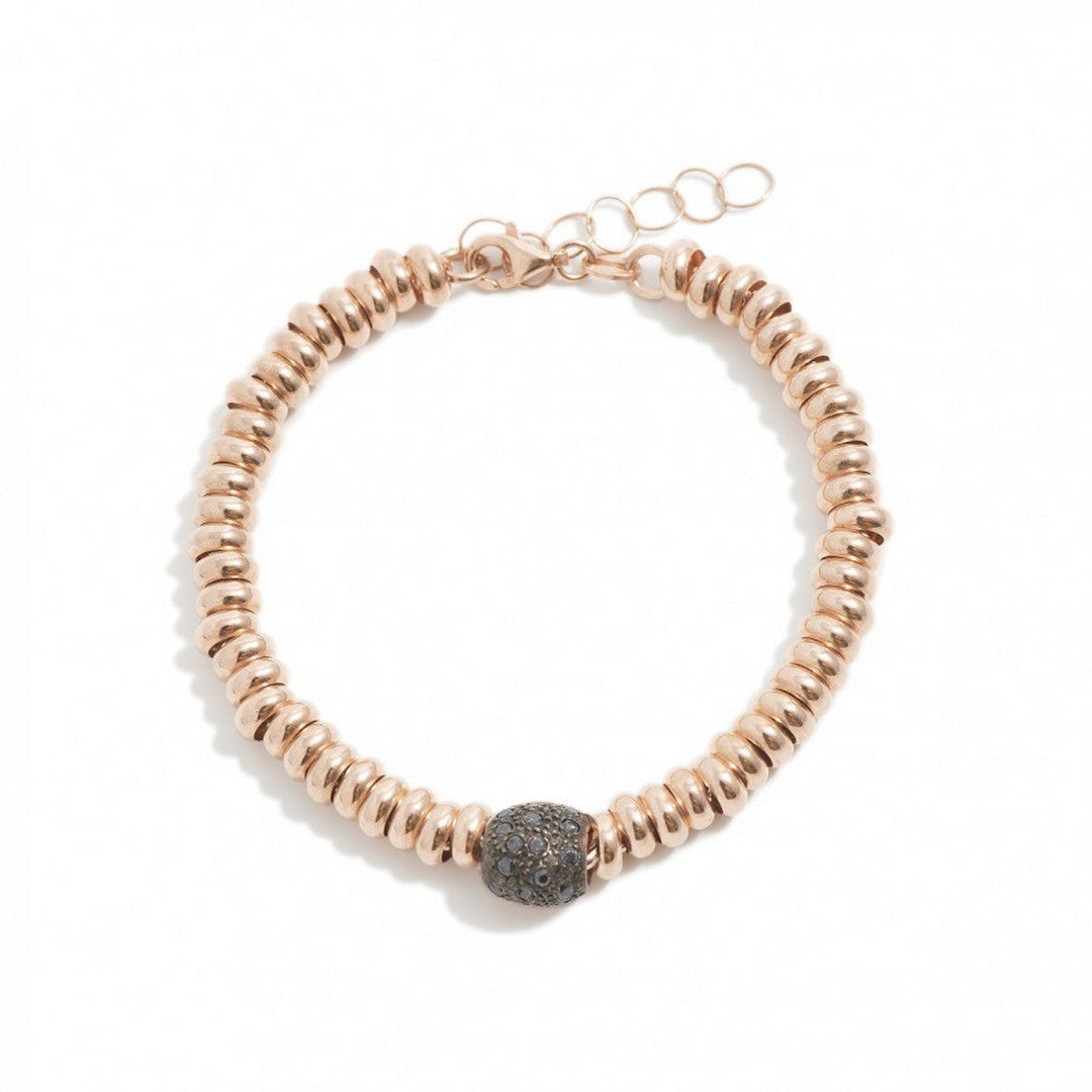 Alisei Bracciale Donna Rondelle con Pepita Nera ag925 - B19 - Gioielleria De Patto