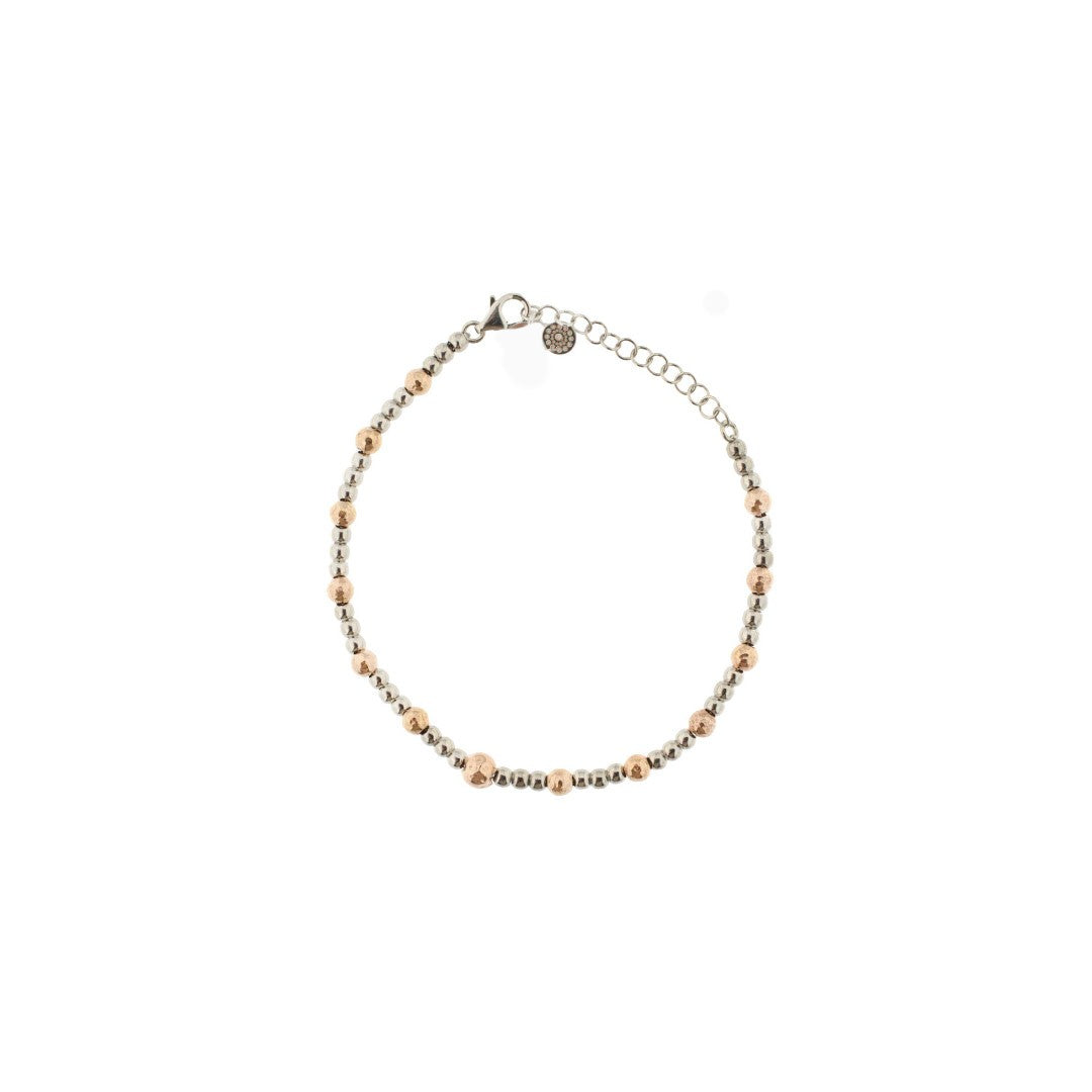 Alisei Bracciale Donna Palline mix Martellate - B294 - Gioielleria De Patto