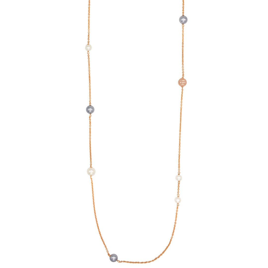 Alisei Collana Donna mix Perle con zirconi Bianchi - C171 - Gioielleria De Patto