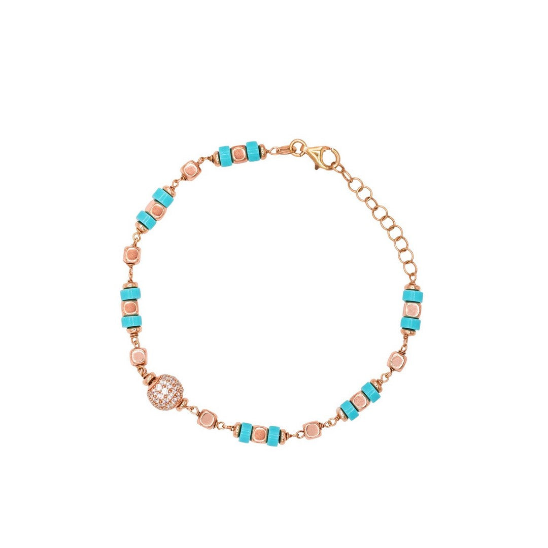 Alisei Bracciale Donna Turchese con dadini in Ematite - B304 - Gioielleria De Patto