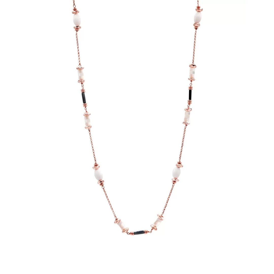 Alisei Collana Donna Madreparla e Ematite - C195 - Gioielleria De Patto