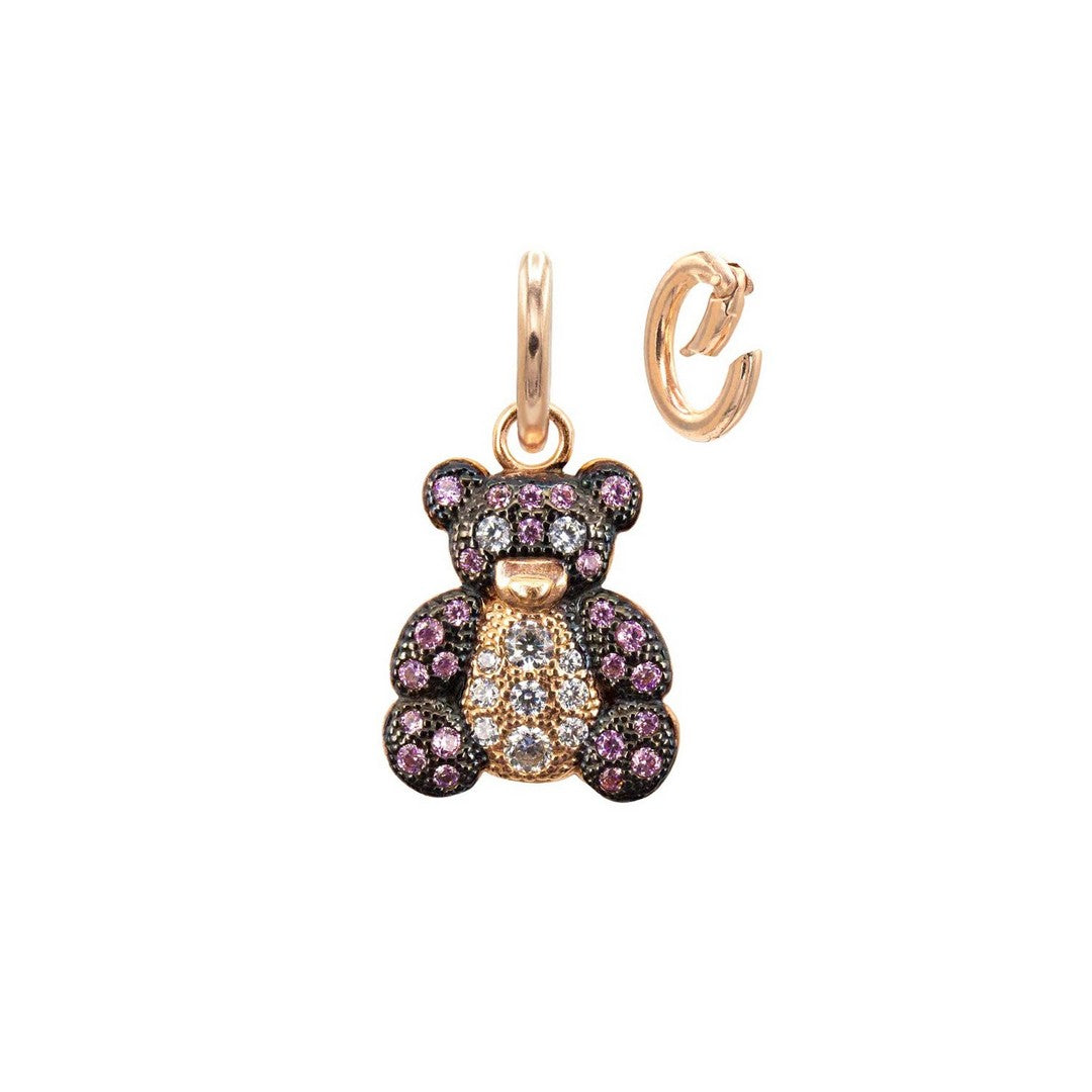 Alisei Pendente Donna Orso Grande Zirconi Rosa/Bianchi - P305 - Gioielleria De Patto