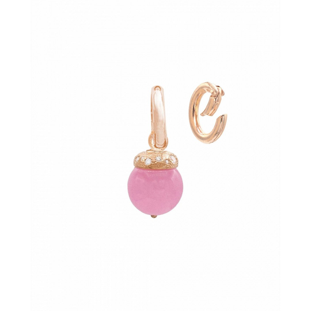 Alisei Pendente Donna Boulle Piccola Quarzo Rosa - P310 - Gioielleria De Patto