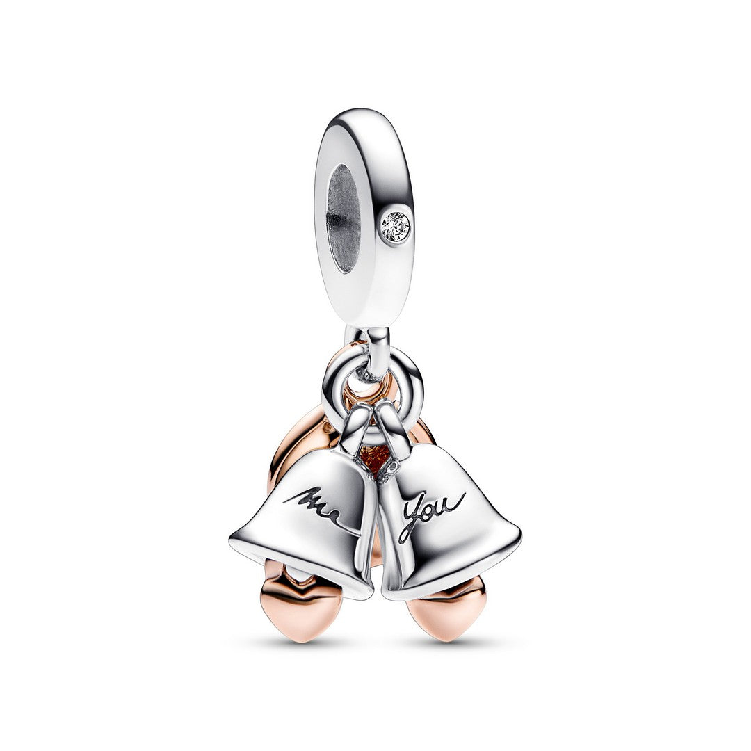 Charm Donna Pandora Pendente Campane Nuziali "Just Married" - 782592C01 - Gioielleria De Patto