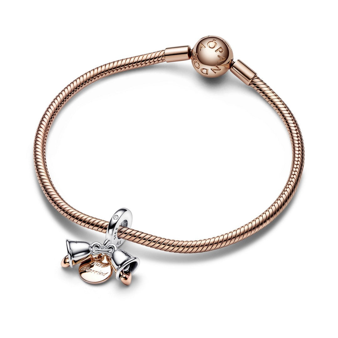 Charm Donna Pandora Pendente Campane Nuziali "Just Married" - 782592C01 - Gioielleria De Patto