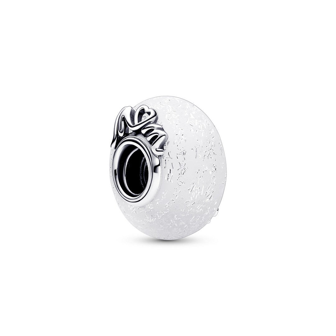 Charm Donna Pandora Vetro di Murano Bianco Mom e Love - 792655C00 - Gioielleria De Patto