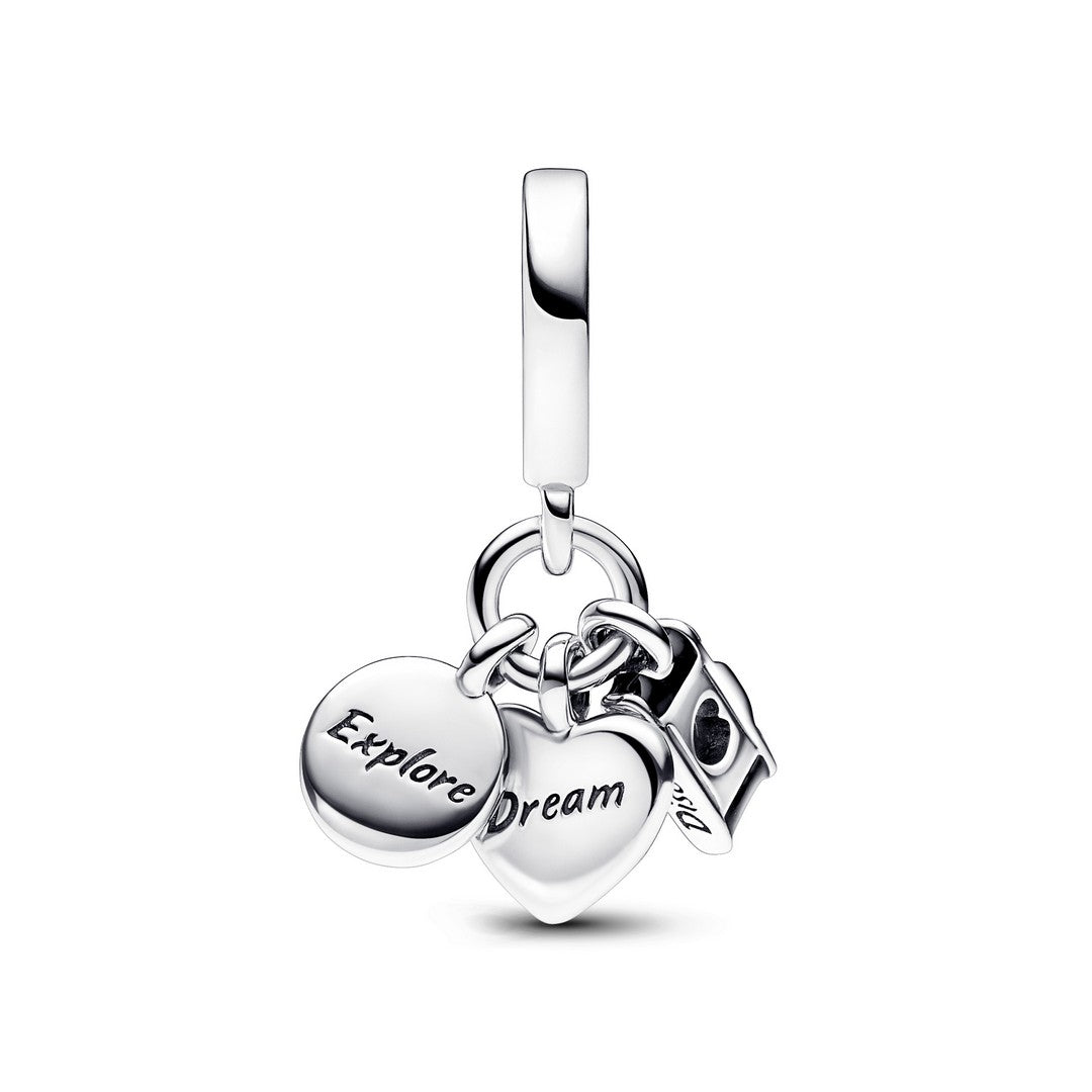 Charm Donna Pandora Pendente Fotocamera, Cuore e Bussola - 792703C01 - Gioielleria De Patto