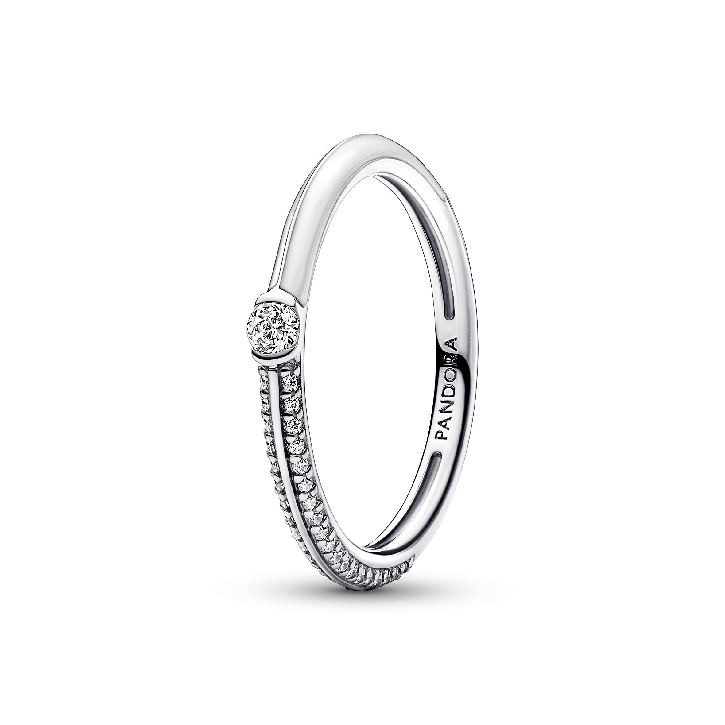 Anello Donna Pandora Pietre Luminose & Smalto Bianco Pandora ME - 192528C02 - Gioielleria De Patto